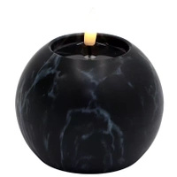 Cortina Świeca Kula Marmur LED Efekt Wosku 9,5x10 cm Czarna C67