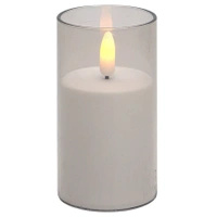 Świeca LED Cortina C69 tuba pleksi migoczący płomień ciepłe światło