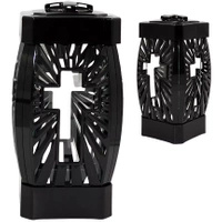 Znicz Glamour Kapliczka Glass Hit Krzyż Duży 3D Czarny Nowoczesny LG24