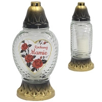 Znicz z dedykcją Mamie Białe różę L263