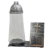 Znicz Szkło Mrożone Metal Srebrny  LM32