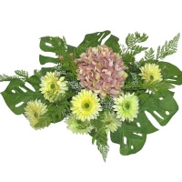 Stroik nagrobny ze sztucznych kwiatów elegancki STROIK4