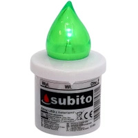 Wkład LED do Zniczy z Bateriami Gratis Subito Comet Zielony WP8