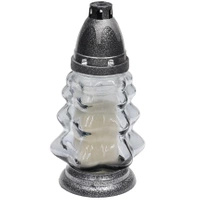 Znicz Choinka Mini Srebrna Klasyczna Szkło Wkład LS15