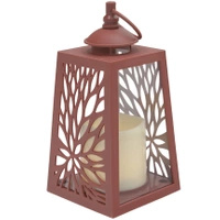 Cortina Latarenka Roraty Ażur Cegła z Świecą na Baterie Piękna Mała C78