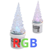 Wkład Choinka LED Świeca RGB Święta na Cmentarz do domu WP53 