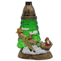 Znicz Świąteczny Choinka ZIelona Renifery Sanie Mikołaj LS20