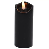 Cortina Świeca Wkład LED do Zniczy do Domu Ozdoba Czarna 15 cm C16