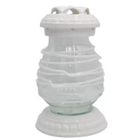 Znicz Ceramiczny Beczka Biała LC14