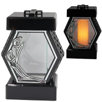 Znicz Glass Hit Diament Rattan Srebrny LG43