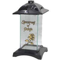 Znicz Prosty z Dedykacją Spoczywaj w Pokoju Czarno Złoty Wyjątkowy LL71