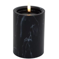 Cortina Świeca LED Marmur Efekt Wosku 9x12,5 cm Czarna C65