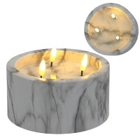 Cortina Świeca Duża Marmur 15x9,3 cm Szara C68