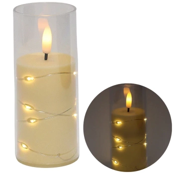 Świeca LED C103 w tubie ciepłe światło dekoracyjna 12,5 cm R6 AA