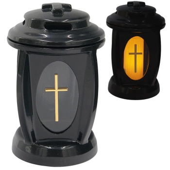 Elegancki Znicz Ceramiczny Mono Czarny Wysoki Połysk Jakość Wykonania LC28