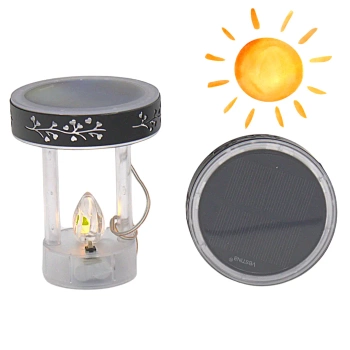 Pokrywka do znicza solarna Vestina ciepłe światło całodbowy regulowany 72mm