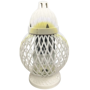 Znicz Glass Hit Kula Karo Duza Biała LG47