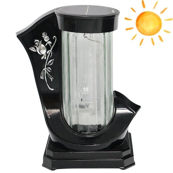 Duży Znicz Wstęga Solarny Nowoczesny czarno srebrny LG59