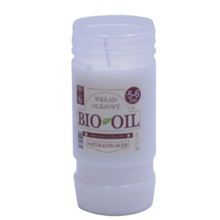 Wkład Olejowy do Zniczy 5-6 dni 17cm 144h Bio-Oil BIO 6